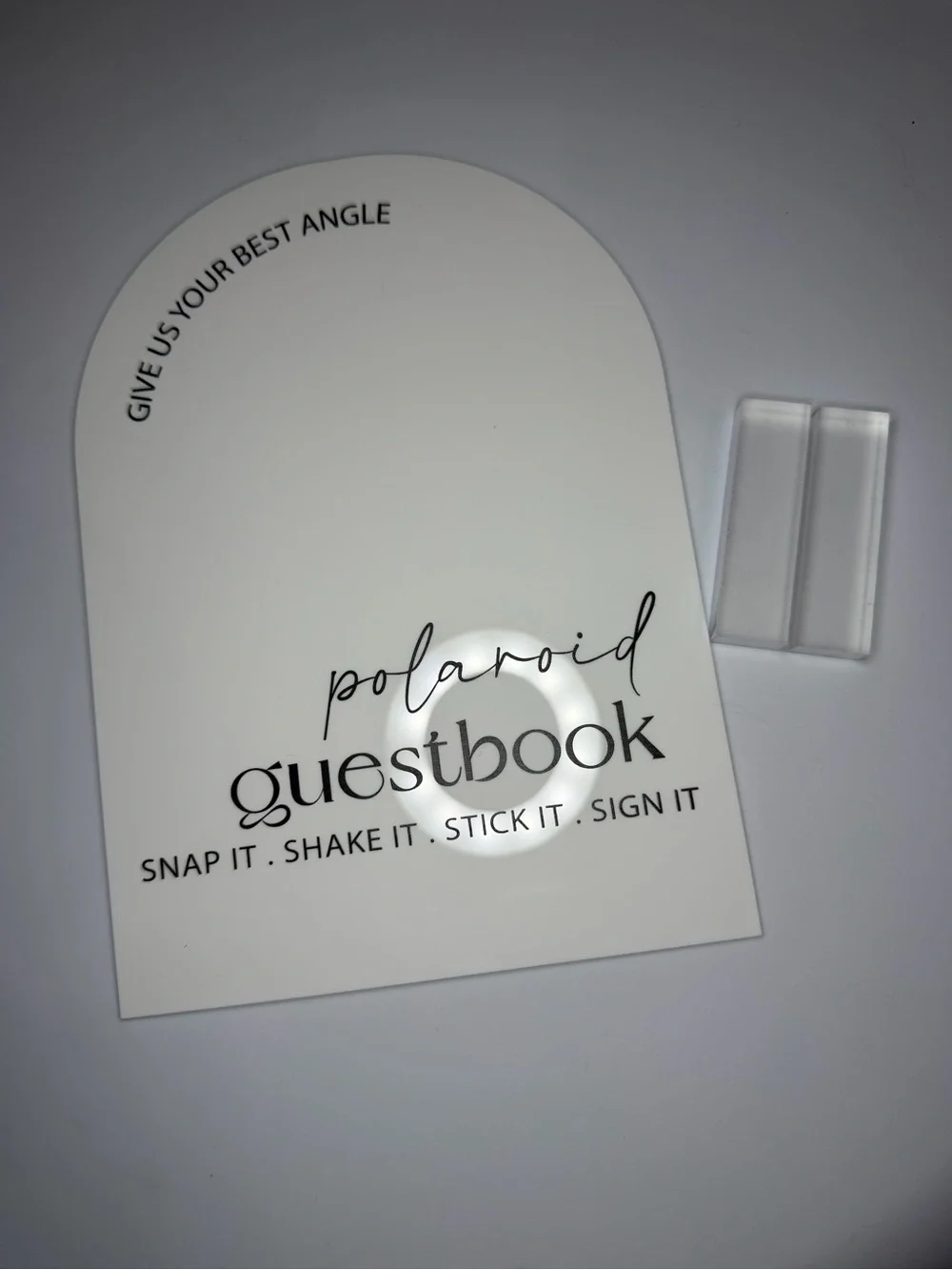 White Acrylic Wedding Signage